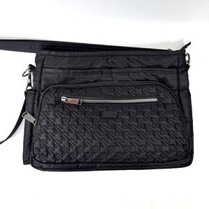 Lug Shimmy SE Crossbody Bag Midnight Black RFID Protection Quilted Houndstooth